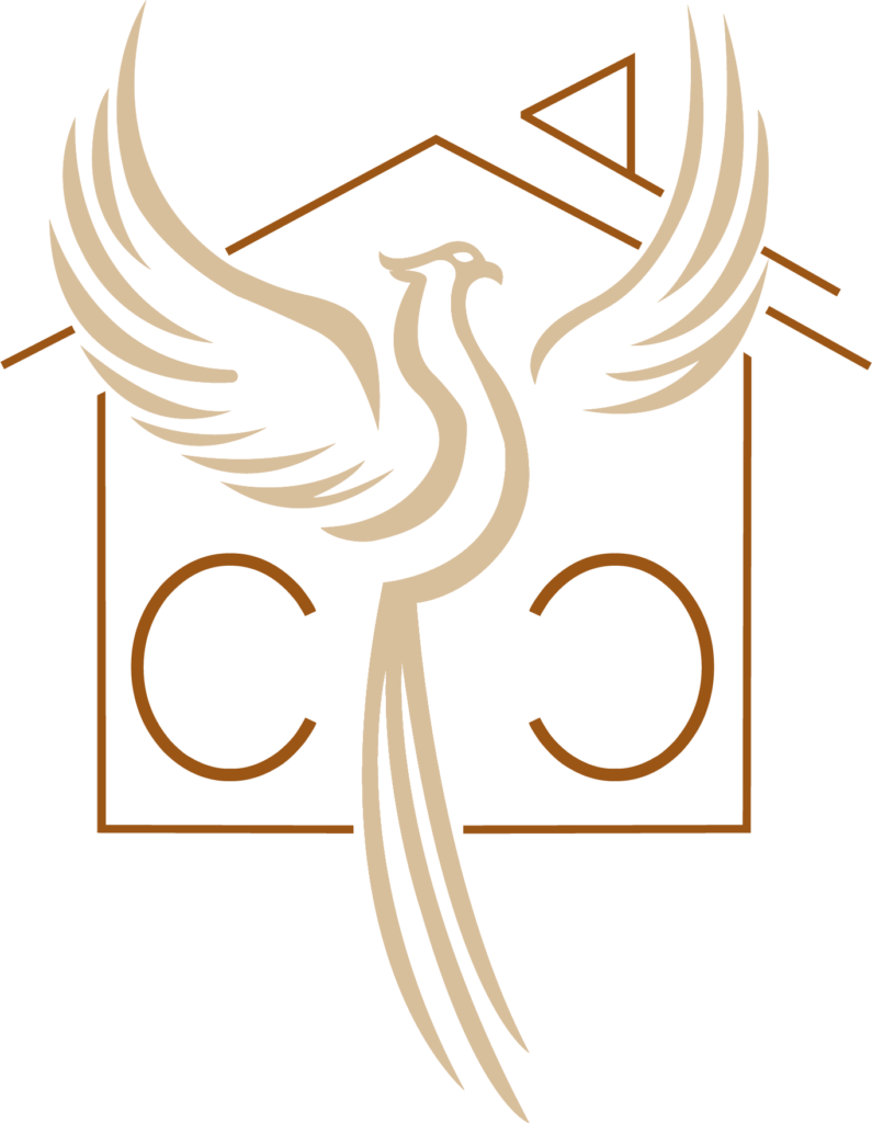 Logo de l'entreprise Phénix dans une maison avec deux C
